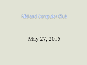 May 26, 2015 - Midland Computer Club