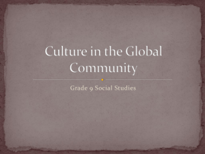 Culture and Globalization
