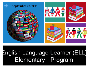 Elementary ELL Program Parent Meeting