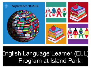 September 2014 ELL Program Presentation