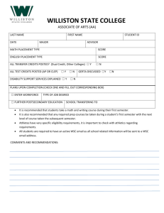 Associate in Arts (AA) Degree Planning Worksheet