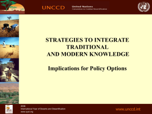 Strategies to Integrate Traditional and Modern Knowledge