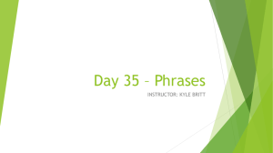 Day 35 * Phrases