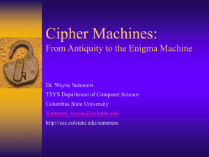 Enigma machine - Columbus State University
