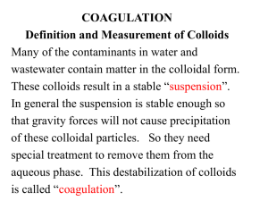 Coagulation-Flocculation