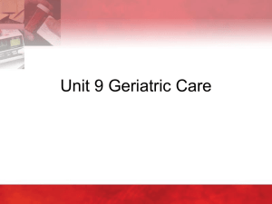 Unit 9 - Geriatric Care - Delmar