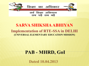 Annexure - III - Sarva Shiksha Abhiyan