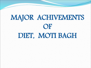 Click to see DIET Moti Bagh Major Achievements