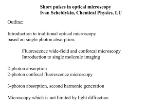 Short pulses in microscopy