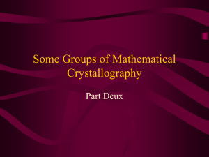 Mathematic Foundations of Crystallography