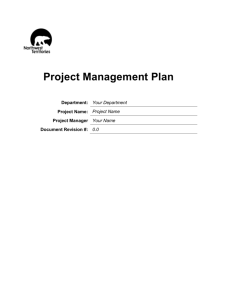 Project Management Plan