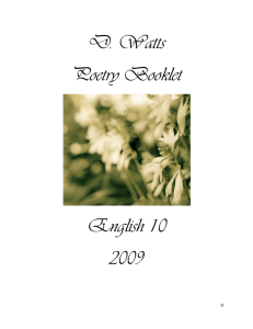 Watts Poetry Booklet