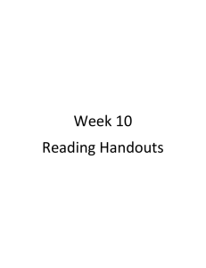 Reading Handouts