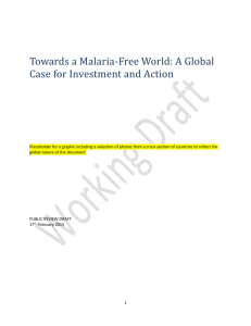Towards a Malaria-Free World