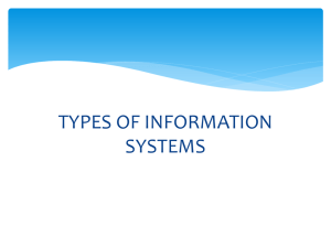 TYPES OF INFORMATION SYSTEMS