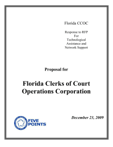 5 Points Proposal - Florida Clerks of Court Operations Corporation