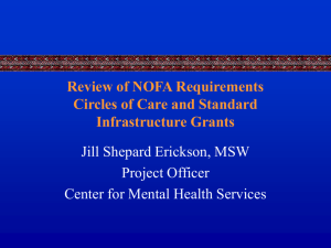 Review of NOFA Requirements Circles of Care and Standard