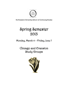 Spring Semester March 4 – June 7, 2013 Study Group Descriptions