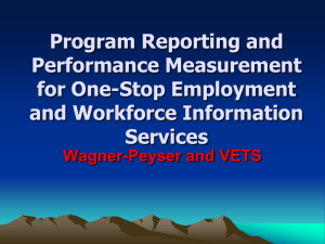 Program Reporting and Performance Measurement for One