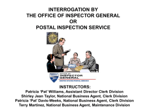 the postal inspection service and your rights