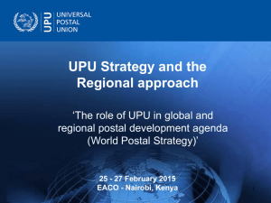 Role of UPU in Global and Regional Postal Development