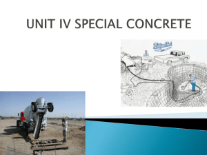 UNIT IV SPECIAL CONCRETE