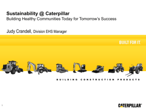 Caterpillar- Healthy Communitites