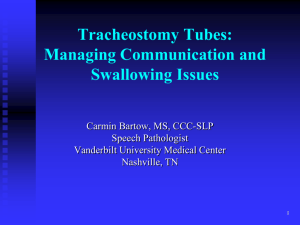Management of Communication and Swallowing Impairments