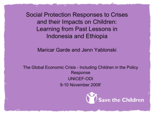 Social protection responses to economic crises and their