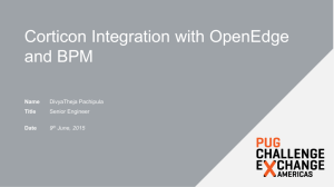Corticon Integration with OpenEdge and BPM