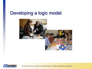 Developing a logic model - University of Wisconsin