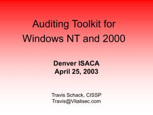 Travis Schack, CISSP - ISACA Denver Chapter