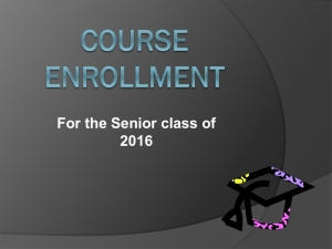 Senior Course Enrollment Presentation 15-16