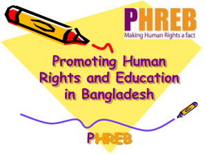 - Promoting Human Rights and Education in Bangladesh