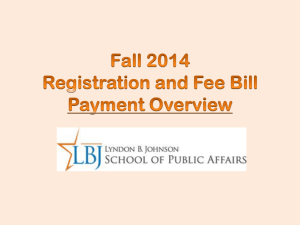 Registration and Fee Bill - The University of Texas at Austin