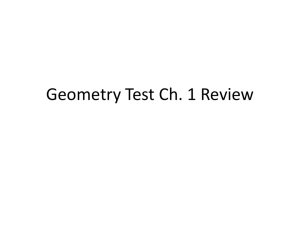 Geometry Test Ch. 1 Review