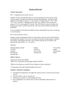 Part 1: Temperature and enzyme activity