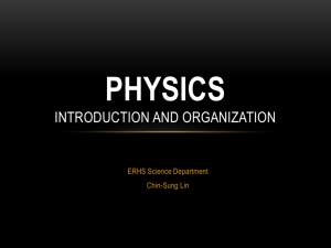 Physics Introduction and Organization_2012-2013