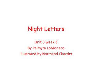 Unit 3 Week 3 Night Letters PowerPoint