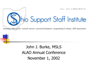 Ohio Library Support Staff Institute - users.muohio.edu