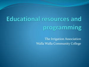 Walla Walla Community College - California Irrigation Institute