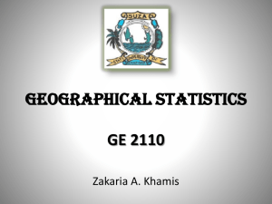 GEOGRAPHICAL STATISTICS GE 2110