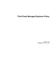 Third Party Managed Systems Policy