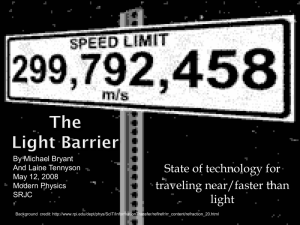 Faster Than Light Travel