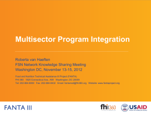 Multisector Programs: Extent of Integration in FAFSA