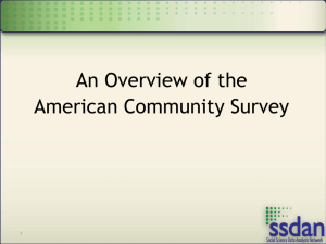 Introduction to the American Community Survey