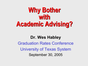 Why Bother with Academic Advising?