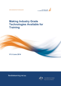 "Making Industry Grade Technologies Available for Training". (MS