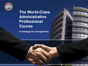 The World-Class Administrative Professional Course