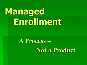 Introduction to Manages Enrollment PowerPoint